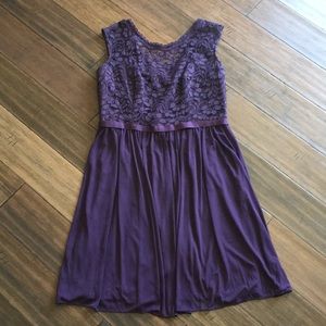 Plum lace top dress